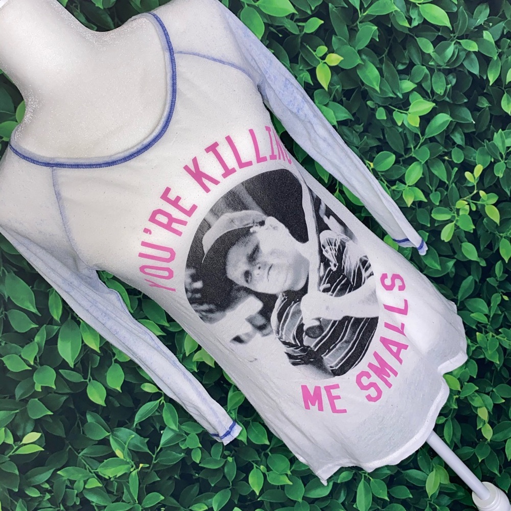 THE SANDLOT GRAPHIC/SLOGAN BRACELET-SLEEVE SHIRT • SIZE S - Picture 2 of 6